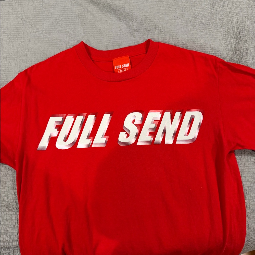 Nelk Boys Full Send Motion Logo Red Short Sleeve Tee Medium